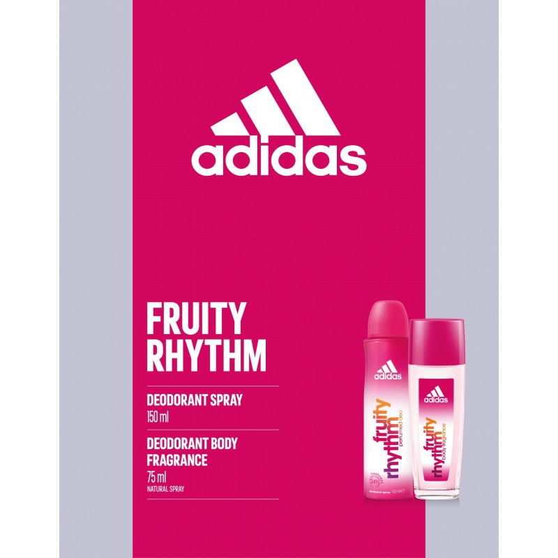 Adidas Fruity Rhythm Zestaw Dezodorant Atomizer 75ML + Antyperspirant Spray  150ML