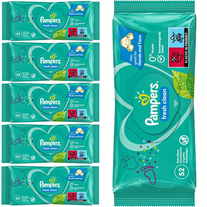 Lingettes Pampers Fresh Clean 2x52
